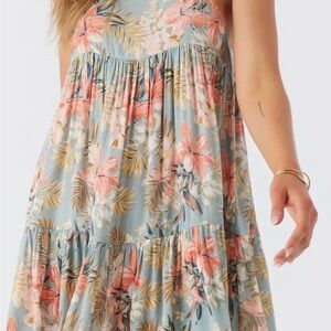 O'Neill Floral Mini Dress - Blue and Pink
